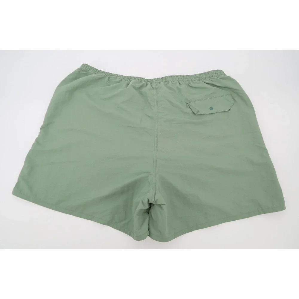 Patagonia‎ Netplus Mens XL Baggies Swim Shorts Green Solid Unlined Swim Trunks